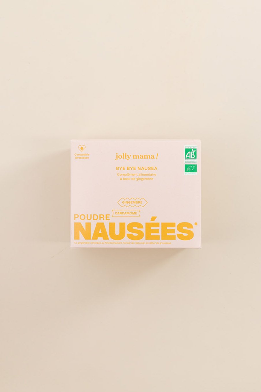 Complément alimentaire en poudre anti-nausée Gingembre Cardamone